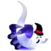 Halloween Inflatable Hand Holding the Ghost - 6 ft tall
