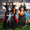 Halloween Inflatable Vampire Cat with Red Cloak - 4.7 ft tall - Image 2