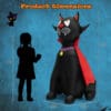 Halloween Inflatable Vampire Cat with Red Cloak - 4.7 ft tall - Image 4