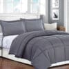 Dark Gray Medium Warmth Down Alternative Comforter Full Queen Size - Image 2