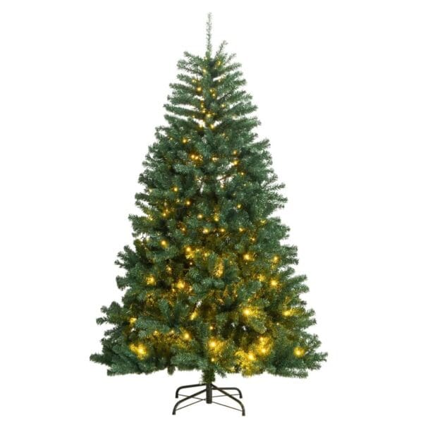 Artificial Hinged Christmas Tree 300 LEDs 70.9"