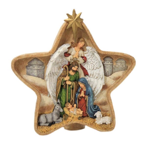 Jesus in a Manger Nativity Set, Indoor/Outdoor