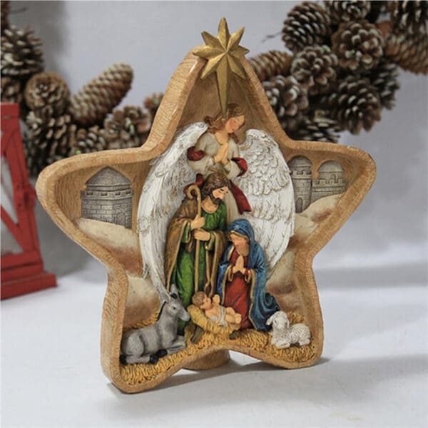 Jesus in a Manger Nativity Set, Indoor/Outdoor - Image 2