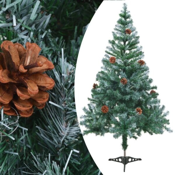 Frosted Christmas Tree with Pinecones 5 ft - Image 3