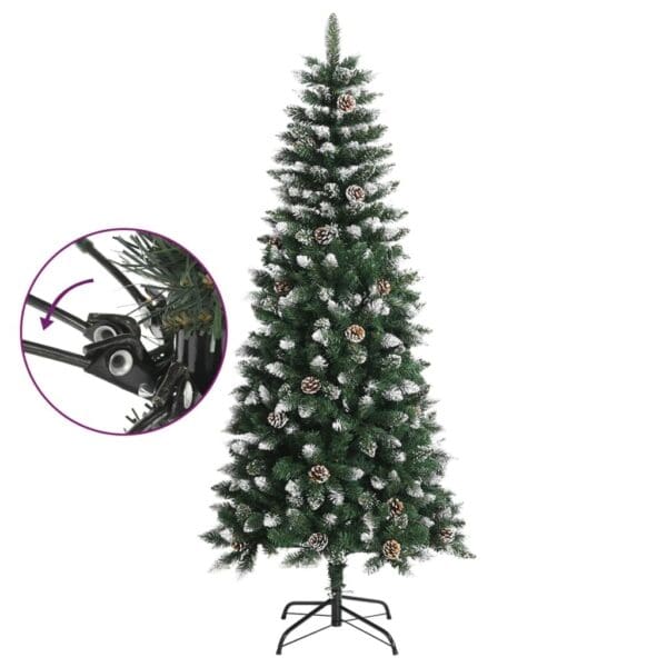 Artificial Christmas Tree with Stand Green 59.1" PVC - Image 3