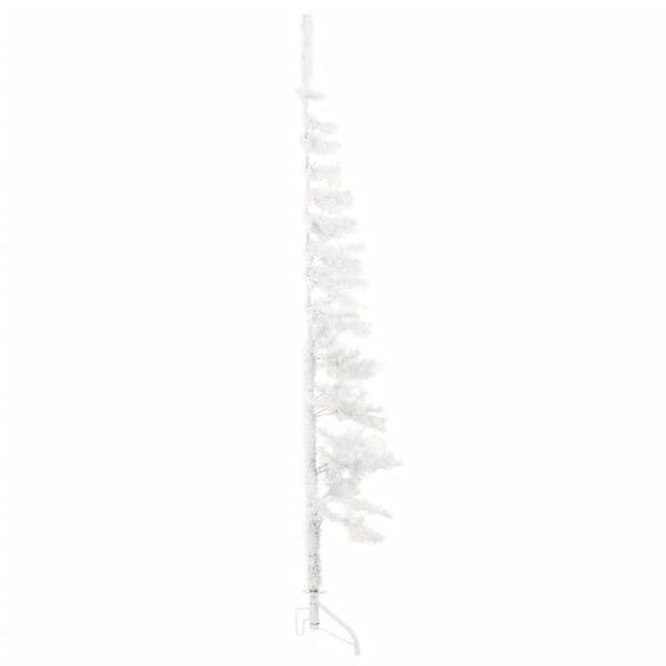 Slim Artificial Half Christmas Tree with Stand White 4 ft - Image 7