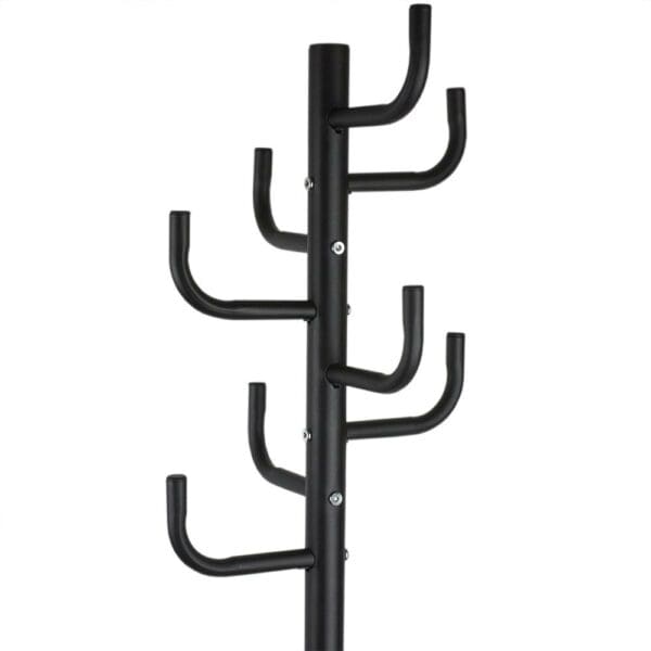 Black Metal Coat Rack Entry Hall Tree Hat Rack - Image 2