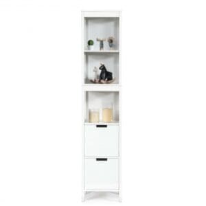 5-Tier Multifunctional Bathroom Floor Cabinet with 2 Drawers