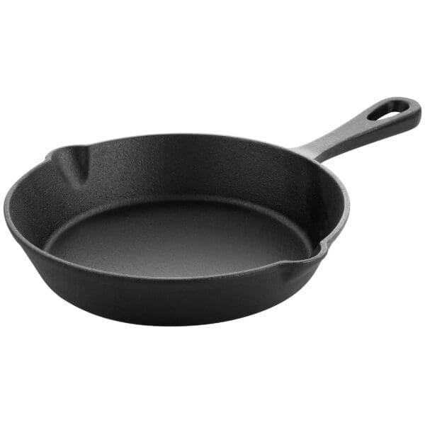 MegaChef 8" Round Preseasoned Cast Iron Frying Pan - Black