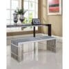 Modern Mid-Century Stainless Steel Accent Bench - Image 3