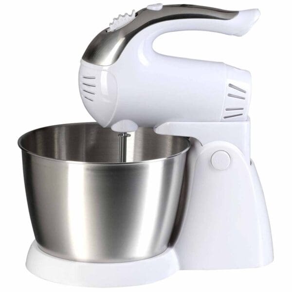 Brentwood 5-Speed Stand Mixer Stainless Steel Bowl 200W - White