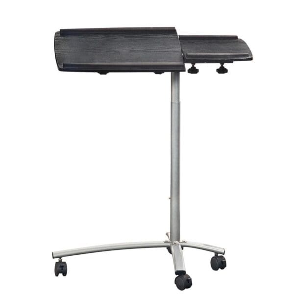 Adjustable Laptop Computer Cart Desk Stand in Graphite Wood Grain - Image 2