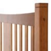 King Farmhouse Style Solid Wood Platform Bed Frame with Headboard in Walnut - Image 3