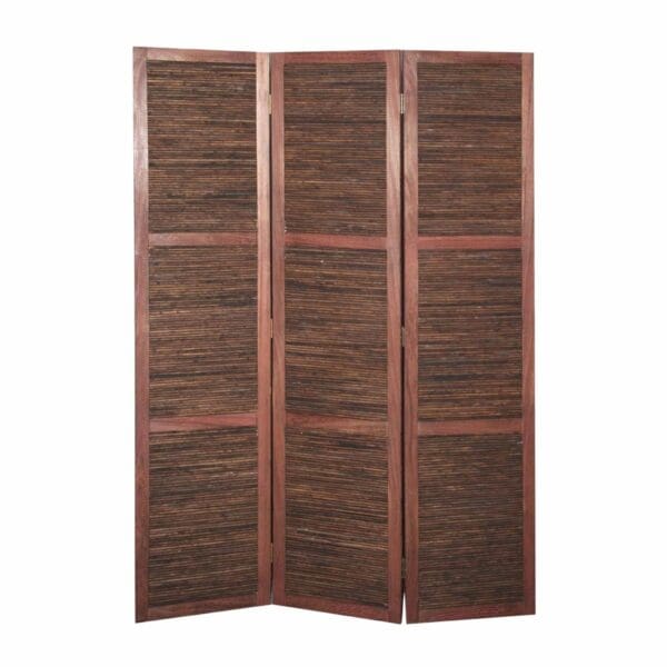 3-Panel Warm Brown Room Divider