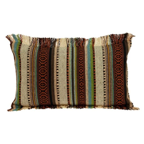 Bohemian Fringe Pillow - 24" x 14"