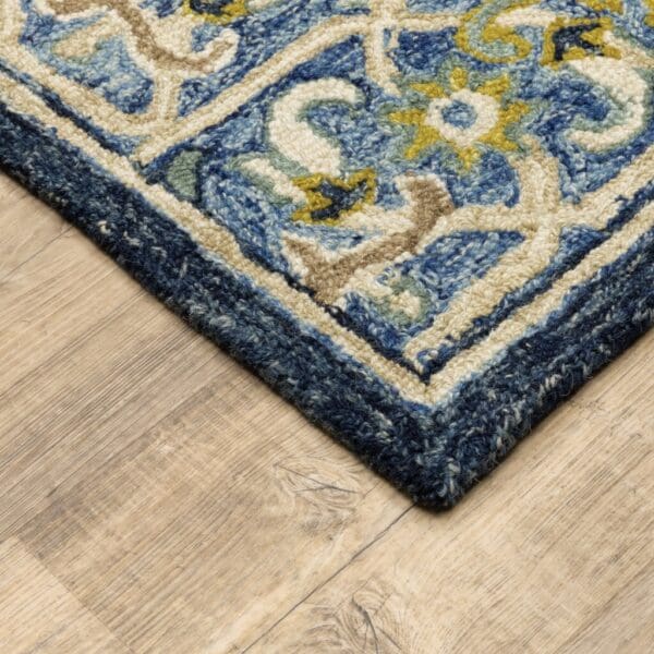 5'X8' Navy And Blue Bohemian Area Rug - Image 3