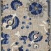 3' x 4' Blue & Gray Floral Indoor/Outdoor Area Rug - Image 2