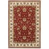 9' X 12' Red Ivory Machine Woven Floral Oriental Indoor Area Rug - Image 2