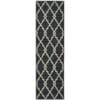 2' x 8' Gray & Ivory Stain-Resistant Indoor/Outdoor Area Rug