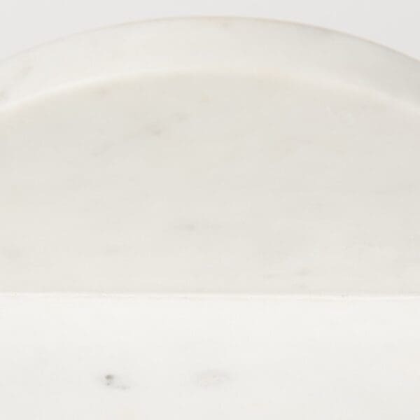 White Marble Geometric Circular Sculpture - Image 6