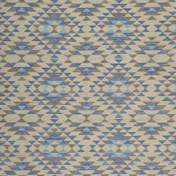 3' x 4' Blue Decorative Lattice Area Rug - Image 3