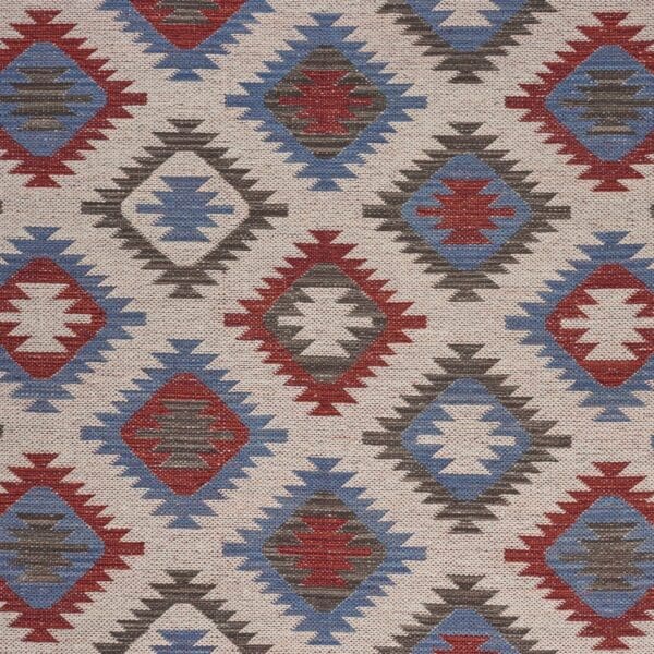 3' x 4' Red & Blue Geometric Diamonds Area Rug - Image 3