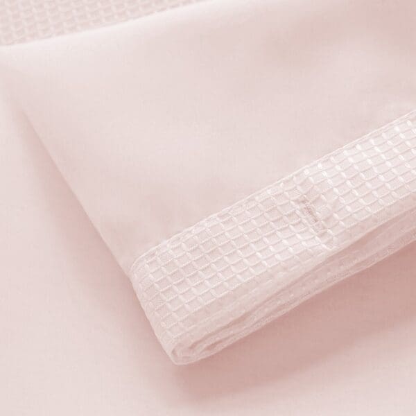 Blush Sheer & Grid Shower Curtain and Liner Set - Image 6