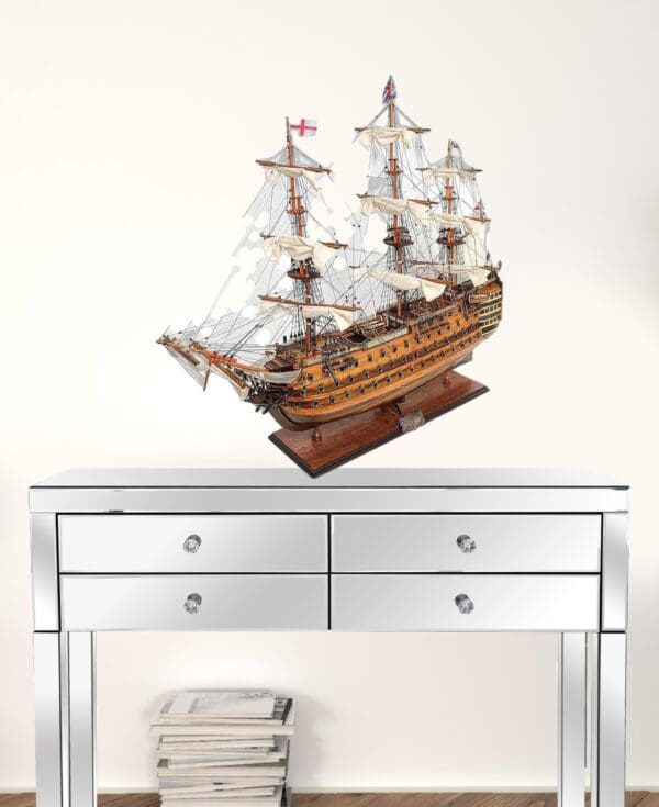 27" HMS Victory Hand-Painted Ship Model - Image 3