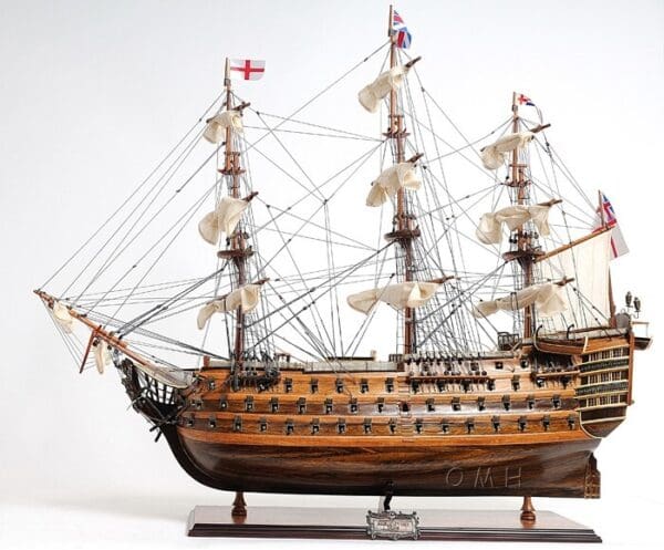 27" HMS Victory Hand-Painted Ship Model - Image 5