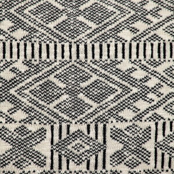 Bohemian Pattern Pillow with Tassel - 20"x 20", Black & Cream - Image 6