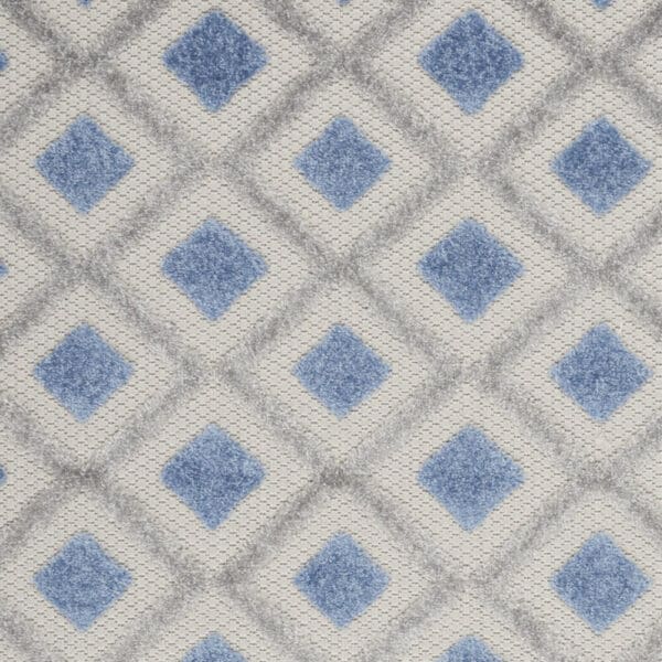 3' x 4' Blue & Gray Gingham Non Skid Indoor/Outdoor Area Rug - Image 4