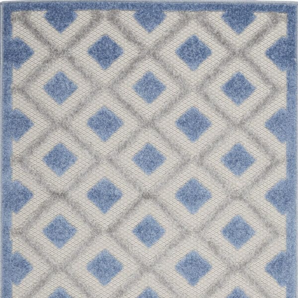 3' x 4' Blue & Gray Gingham Non Skid Indoor/Outdoor Area Rug - Image 5