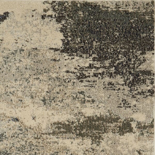 2' x 4' Abstract Power Loom Non Skid Area Rug - Ivory & Gray - Image 5