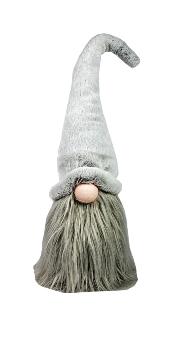 30" Groovy Gray with Pointy Hat Gnome Sculpture