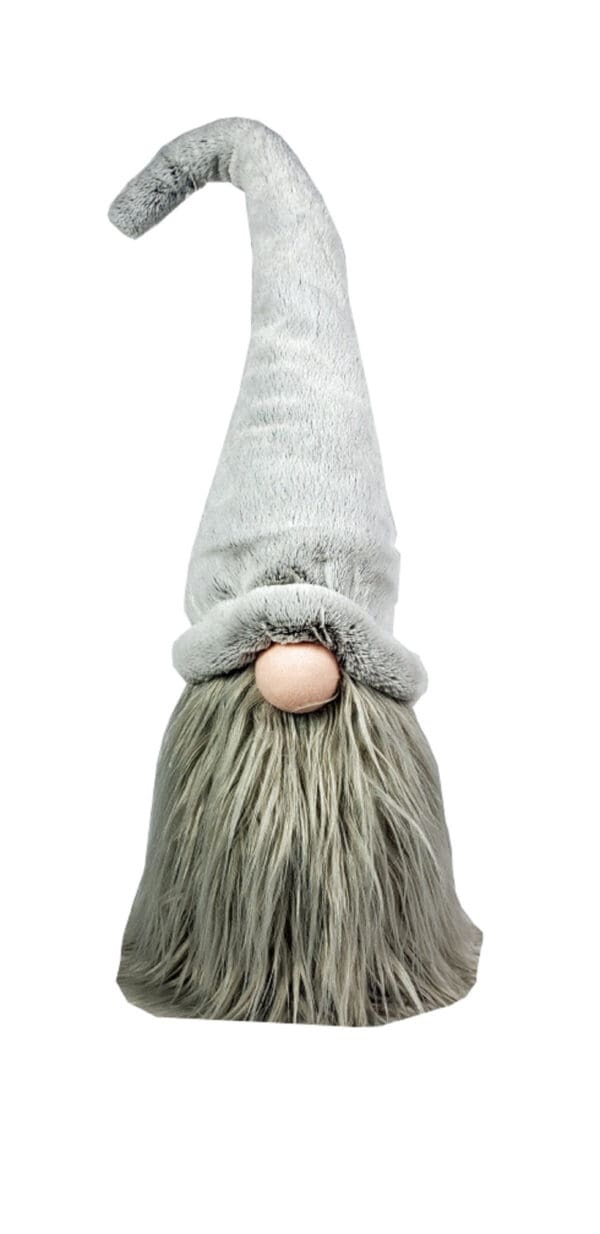 30" Groovy Gray with Pointy Hat Gnome Sculpture - Image 4