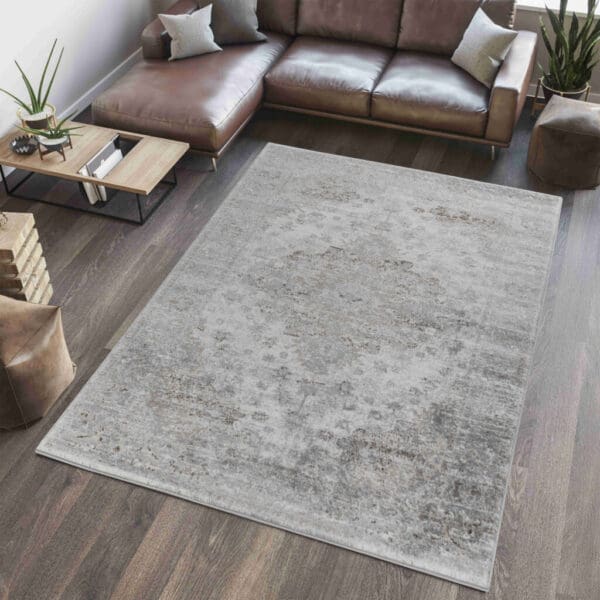 8' X 11' Brown Oriental Area Rug - Image 6