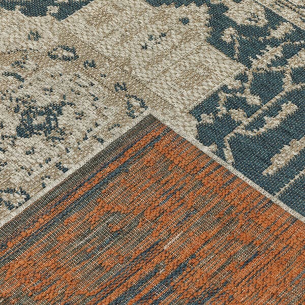 2' x 8' Gray Oriental Stain-Resistant Indoor/Outdoor Area Rug - Image 5