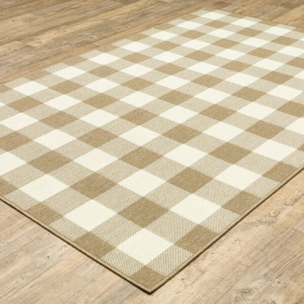 2' x 4' Geometric Stain-Resistant Indoor/Outdoor Area Rug - Gray & Ivory - Image 6