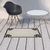 2' x 4' Stain-Resistant Indoor/Outdoor Area Rug - Beige & Black - Image 3