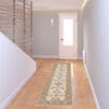2' x 8' Power Loom Stain-Resistant Runner Rug with Fringe - Ivory & Gold - Image 3