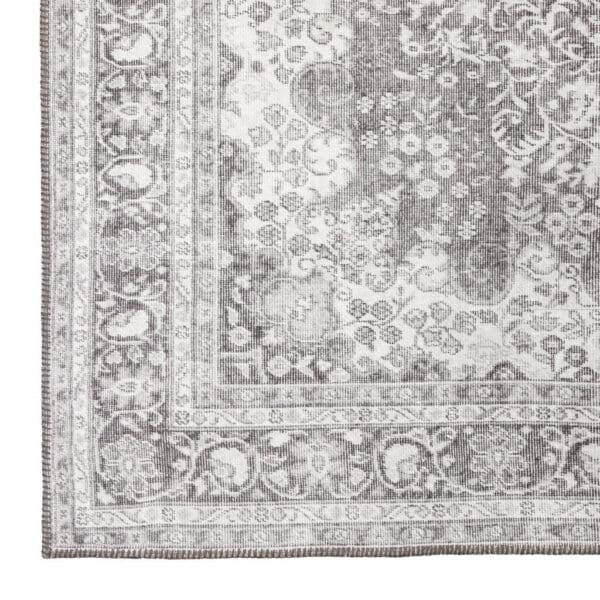 2' x 3' Oriental Power Loom Stain-Resistant Area Rug - Gray - Image 4