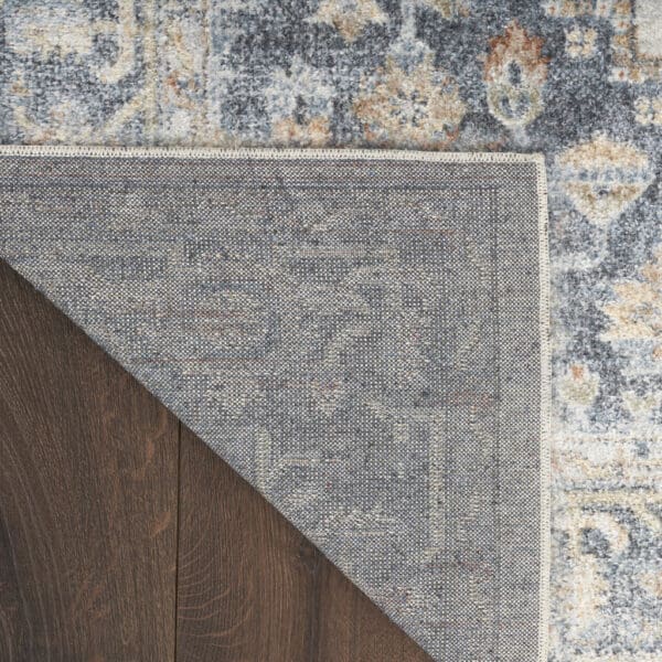 5' X 7' Gray Oriental Power Loom Distressed Washable Area Rug - Image 5