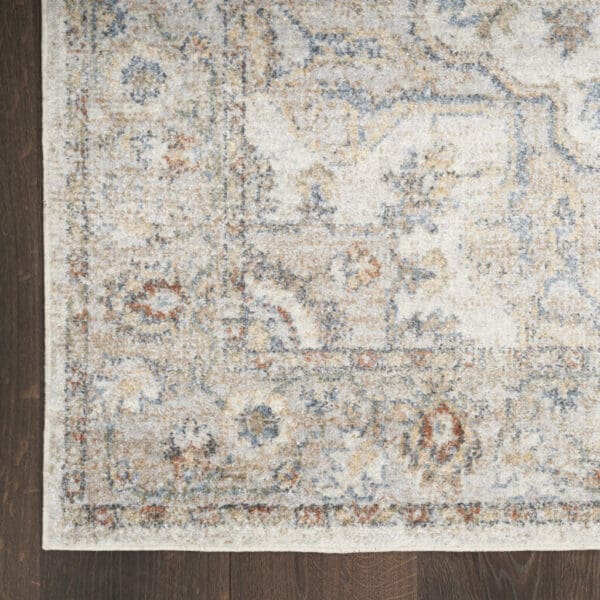 4' X 6' Gray Oriental Power Loom Washable Area Rug - Image 4