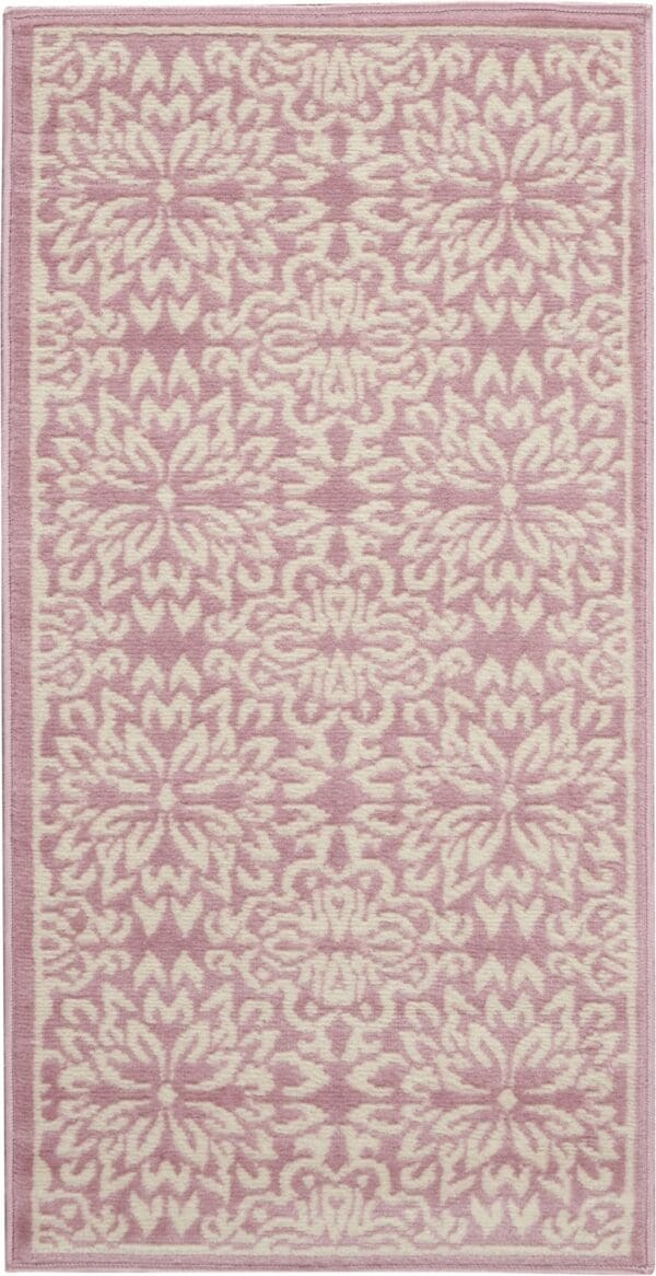 2' x 4' Power Loom Area Rug - Pink Floral