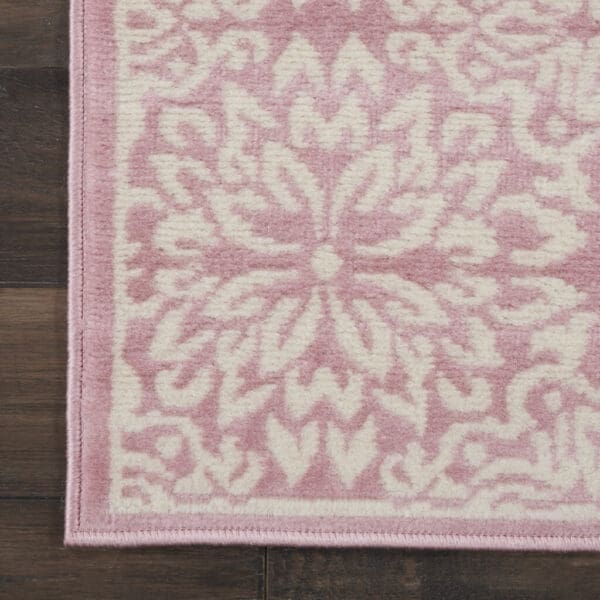 2' x 4' Power Loom Area Rug - Pink Floral - Image 4