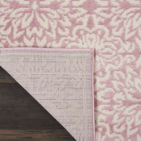 2' x 4' Power Loom Area Rug - Pink Floral - Image 5