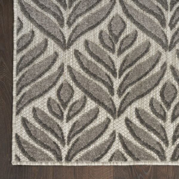 3' x 4' Charcoal Floral Power Loom Area Rug - Image 6