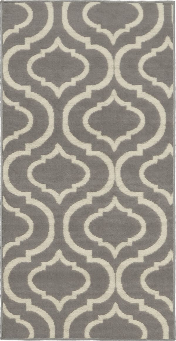 2' x 4' Moroccan Power Loom Area Rug - Gray - Image 2