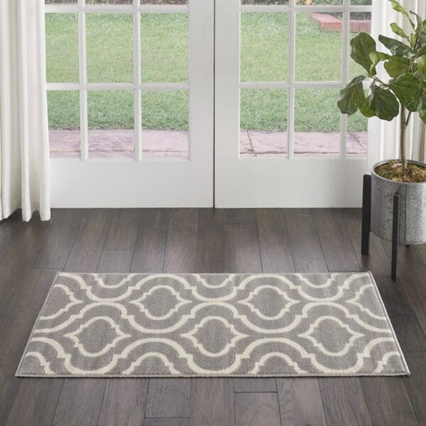 2' x 4' Moroccan Power Loom Area Rug - Gray - Image 5