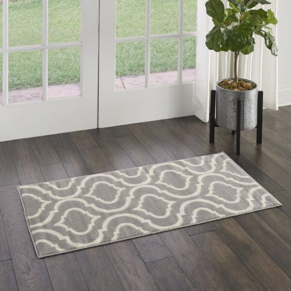 2' x 4' Moroccan Power Loom Area Rug - Gray - Image 7